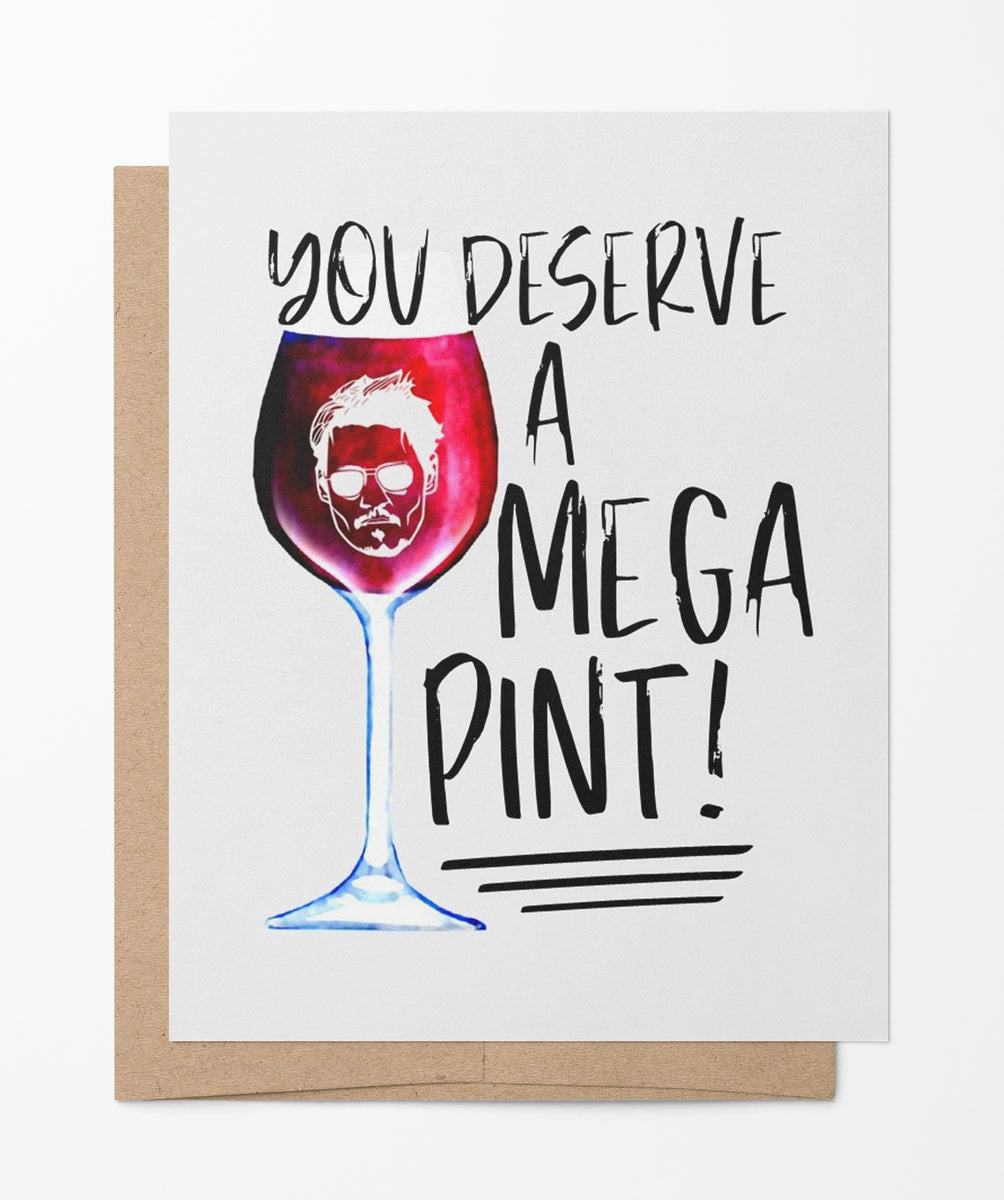 Cute Wine Glass | Greeting Card