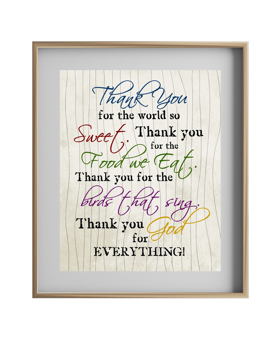 Thank You GOD for Everything - DIGITAL Download Printable FILE – High