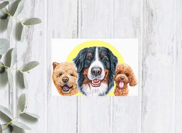Dog Portrait Collection - Doggos - 4x6 Postcards