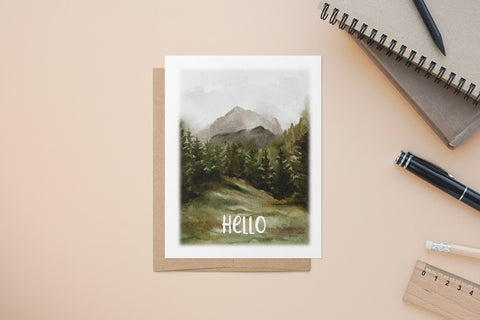 HELLO Nature, Any Occasion, A2 Size Greeting Card