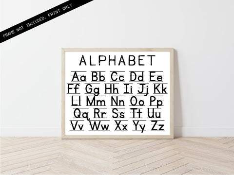 Handwriting Alphabet - ABCs - UNFRAMED Print - 8x10