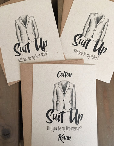 Suit Up - Personalized - Wedding Bridal Proposal
