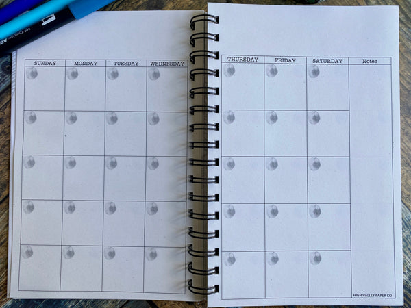 Makers Gonna Make - Custom Journal with monthly planner & Idea Sketches