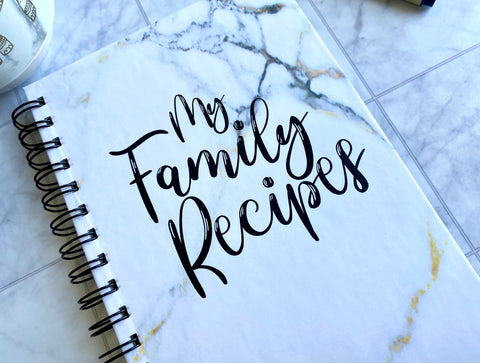 My Family Recipes - Personalized Hardcover Recipe Journal