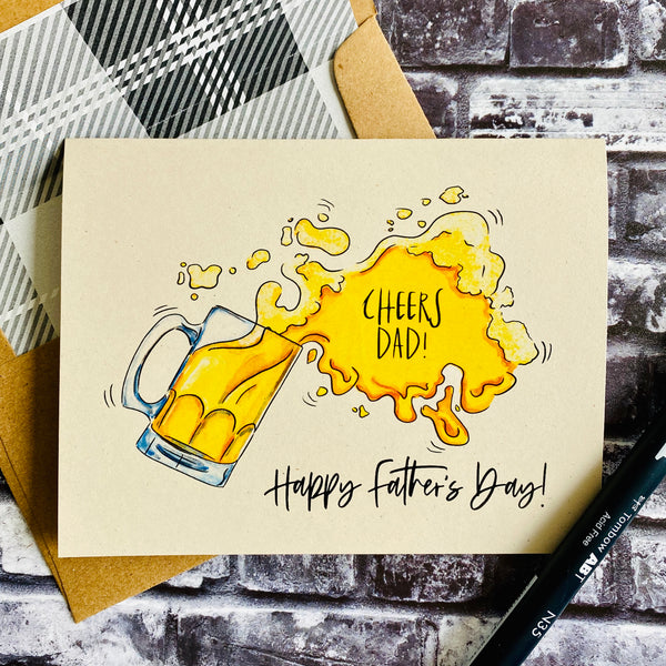 Beer Cheers Dad - Personalized Greeting Card