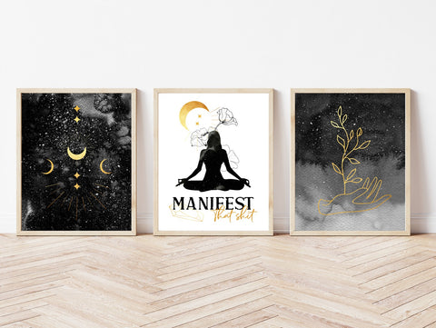 Manifest That Shit - Cosmos Nature Meditation Moon - DIGITAL Download Printable FILE