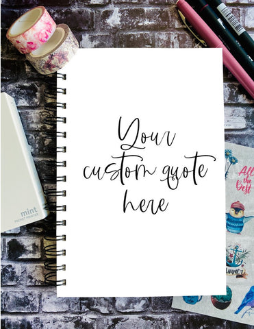 Script 1 Font - CUSTOMIZE YOUR OWN COVER - Custom Journal or Scrapbook